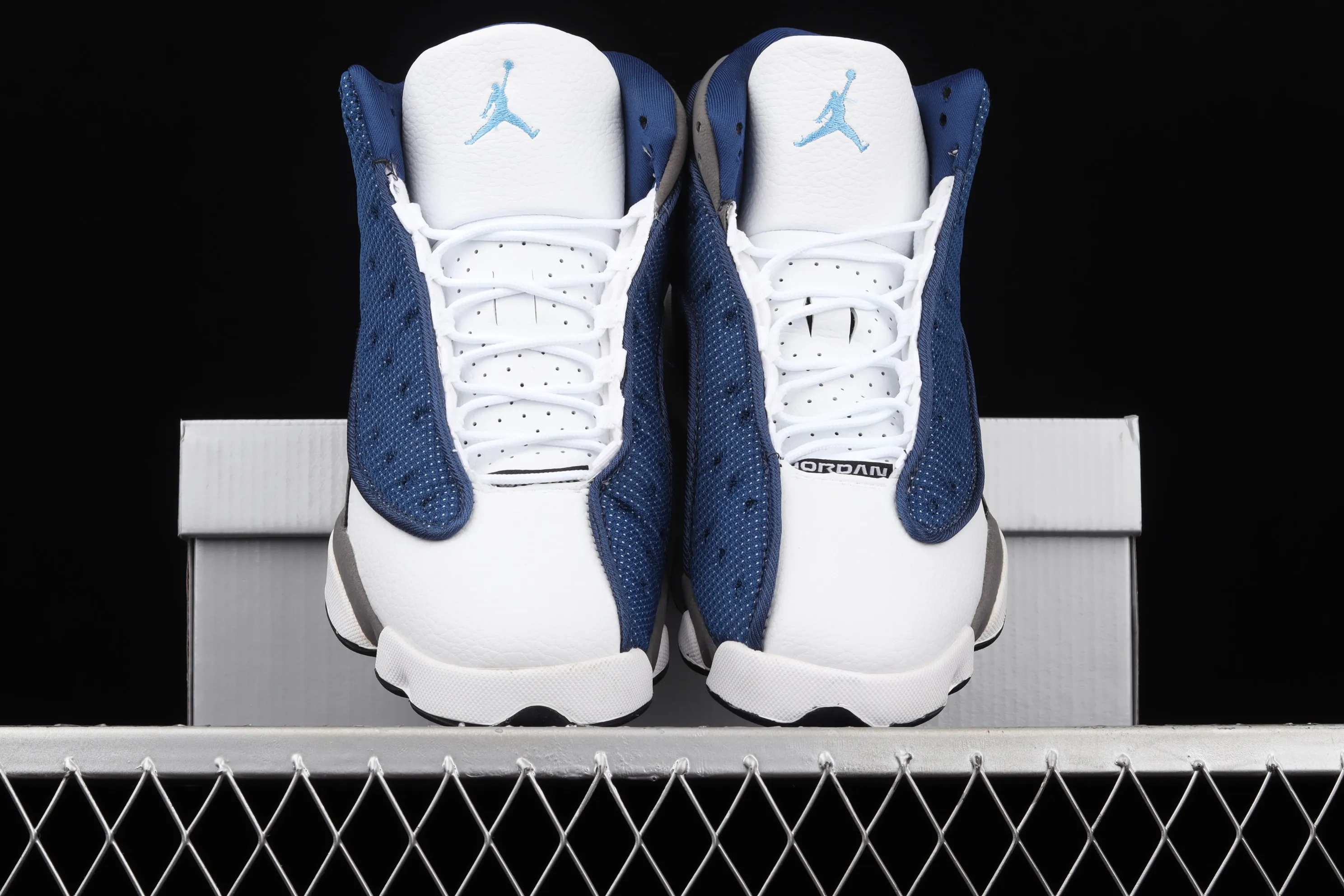 All categories Air Jordan Jordan series basketball shoes Air Jordan 13 G version Air Jordan 13 Flint GIGI AJ13 Joe 13 white blue navy blue 415171-404